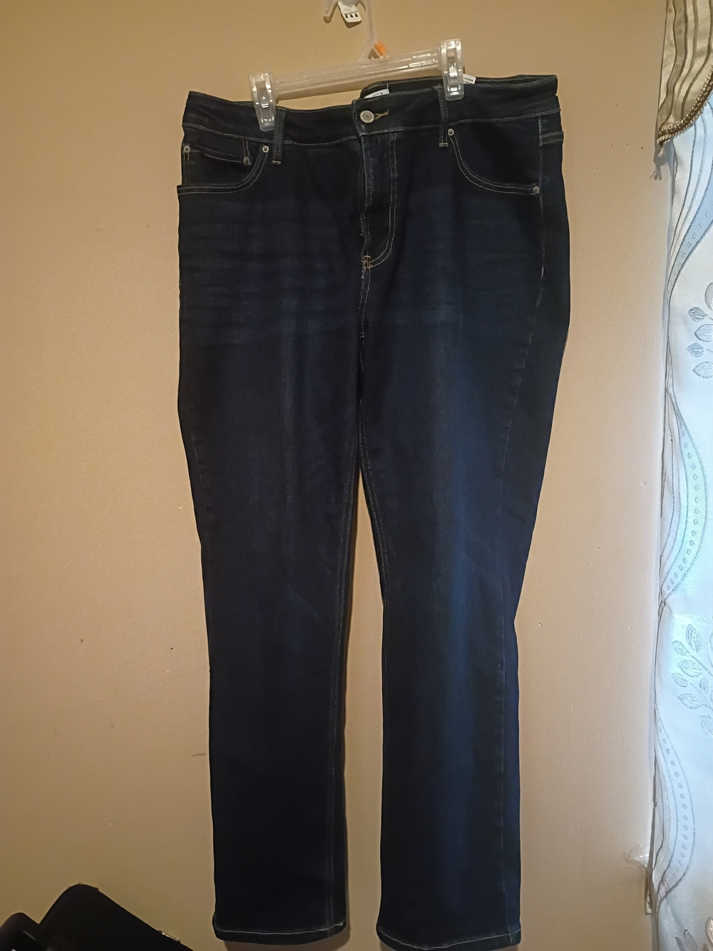 Time and Tru Dark Indigo Straight-Leg Jeans